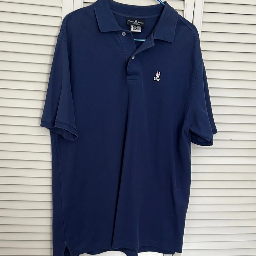Psycho Bunny Navy Short-Sleeve Polo Shirt